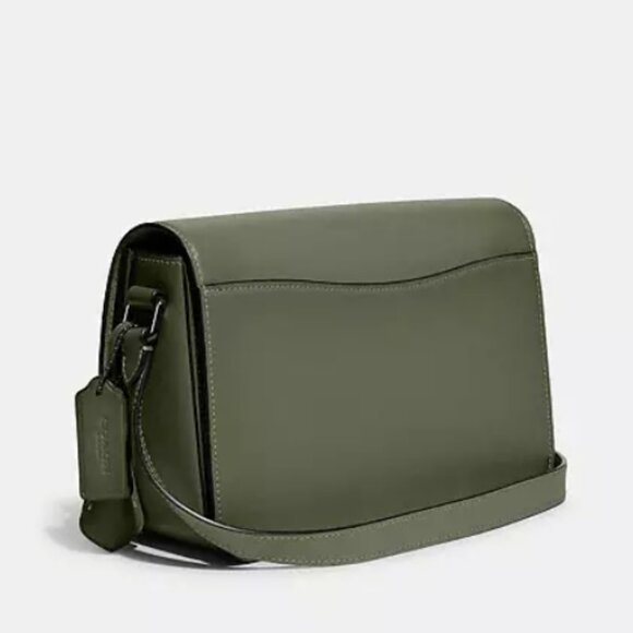 NWT Authentic COACH retail glovetanned Studio shoulder bag military gree olive - Picture 10 of 13